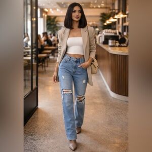 HOLLISTER Grungecore Distressed Jeans